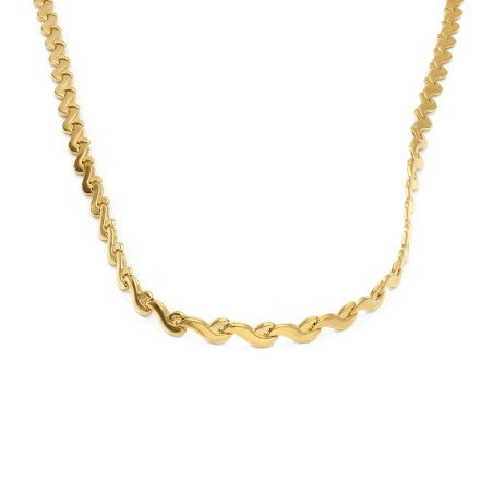 Złoty Naszyjnik Gładkie Fale - Elegancka Biżuteria - JubilerSezam.pl