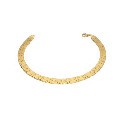 Bransoleta złota blaszki z kwiatkami