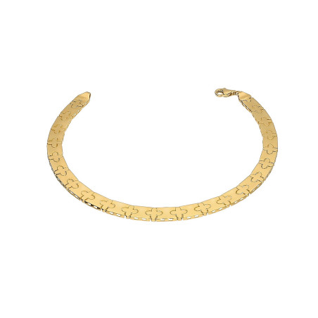 Bransoleta złota blaszki z kwiatkami