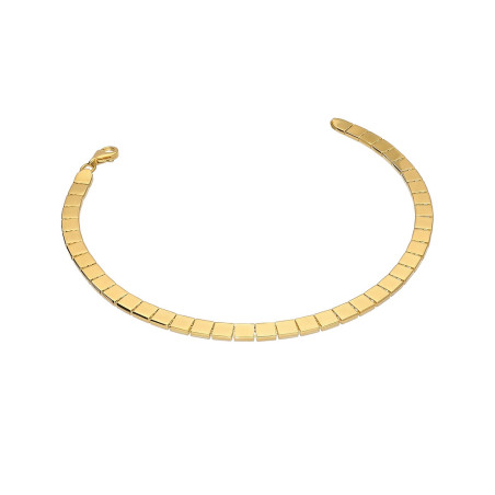 Złota bransoletka z blaszkami kostki pr.585 - JubilerSezam.pl