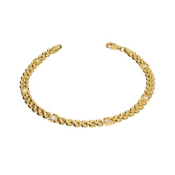 Złota Bransoletka Składak Łuski Cyrkonie Bagietki - JubilerSezam.pl