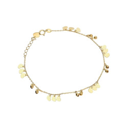 Złota Bransoletka z Sercami pr. 585 - JubilerSezam.pl