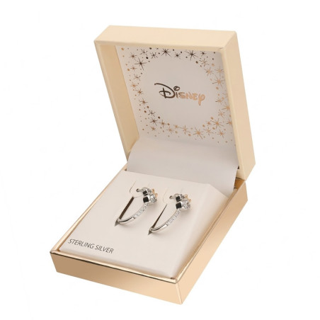 Kolczyki srebrne dla dziewczynki kółka z Myszką Minnie