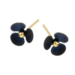 Pozłacane Kolczyki Bratki z Tytanem - JubilerSezam.pl