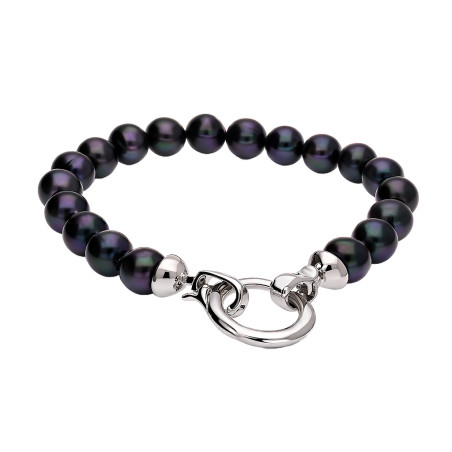 Bransoletka z Czarnych Pereł - Elegancka Biżuteria - JubilerSezam.pl