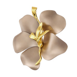 Pozłacana Zawieszka Tytanowy Kwiat Szary - JubilerSezam.pl