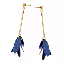 Pozłacane kolczyki tytanowe kwiaty - JubilerSezam.pl