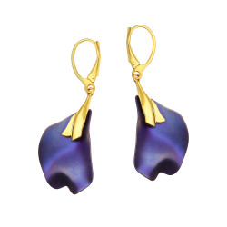 Pozłacane kolczyki Kalia z tytanem - JubilerSezam.pl