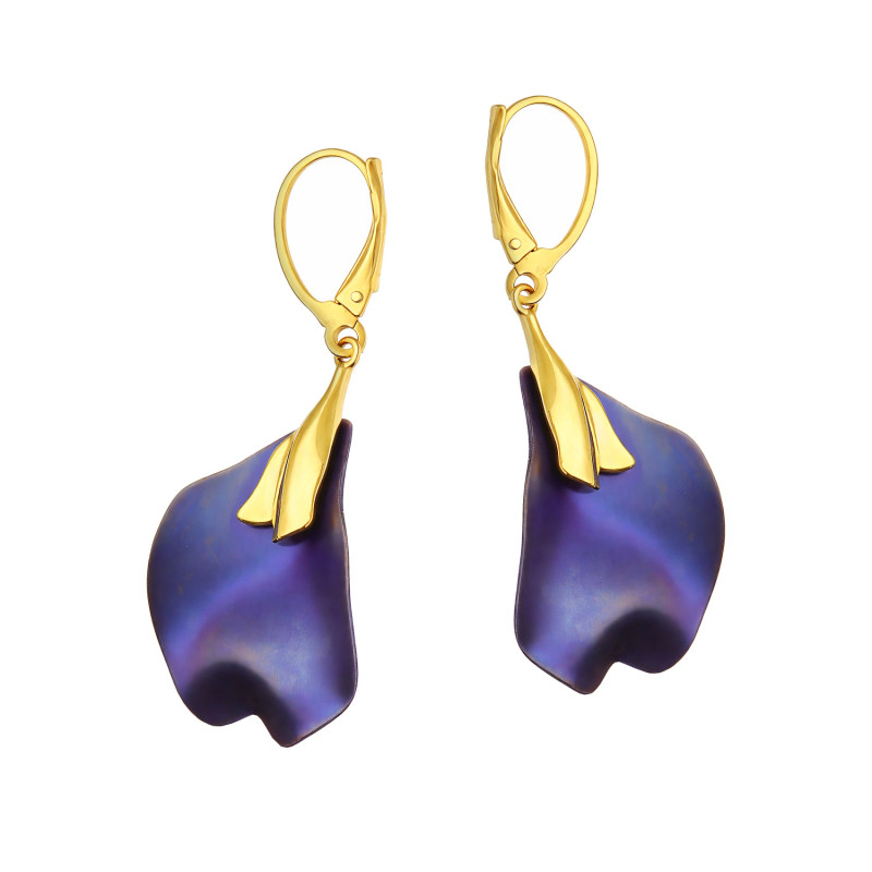 Pozłacane kolczyki Kalia z tytanem - JubilerSezam.pl