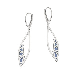 Srebrne Kolczyki Łezki z Niebieskim Tytanem - JubilerSezam.pl