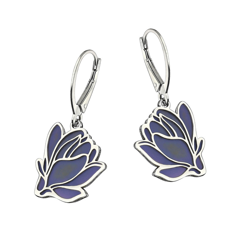 Srebrne Kolczyki Róże z Tytanem - JubilerSezam.pl