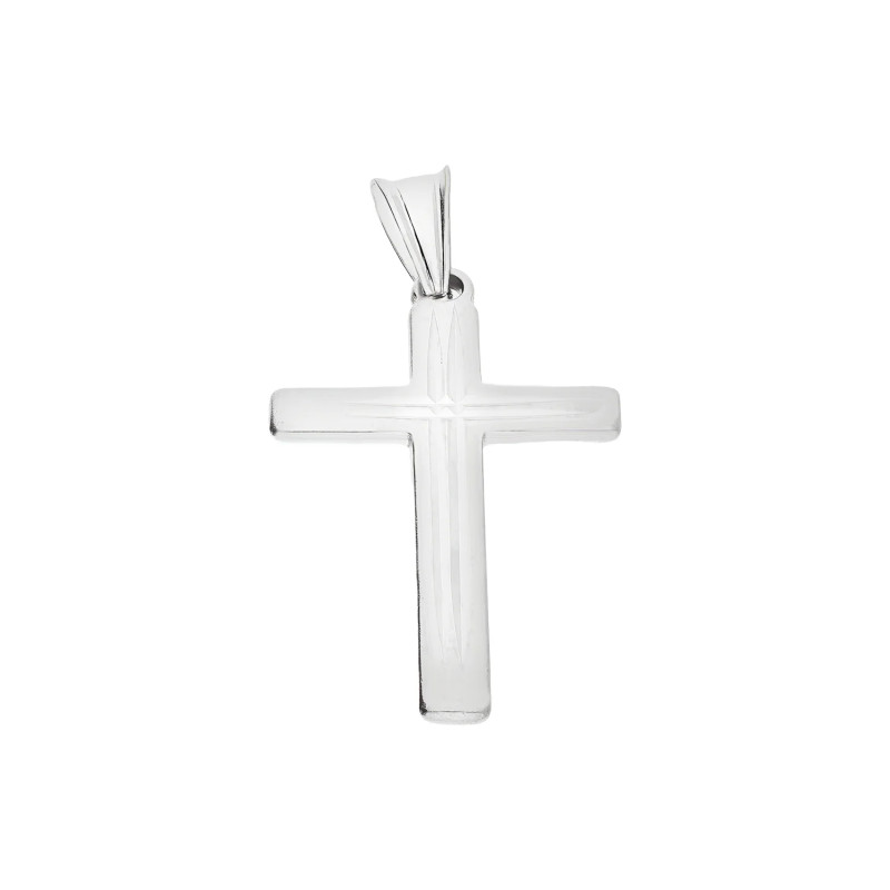 Krzyżyk srebrny z kwadratowymi ramionami