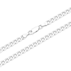 Łańcuszek pancerka 4 mm, srebro rodowane 925