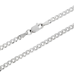 Łańcuszek pancerka 3 mm, srebro rodowane 925