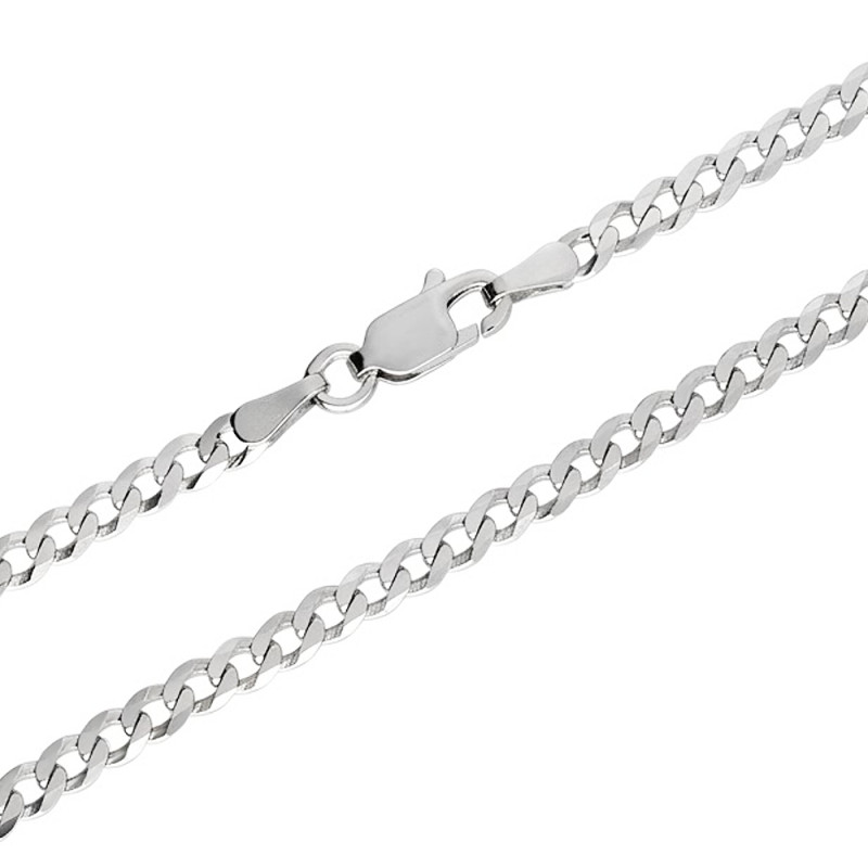 Łańcuszek pancerka 3 mm, srebro rodowane 925