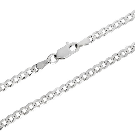 Łańcuszek pancerka 3 mm, srebro rodowane 925