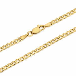 Łańcuszek pancerka 3 mm ,srebro 925 koloru złotego