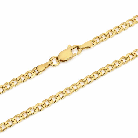 Łańcuszek pancerka 3 mm ,srebro 925 koloru złotego