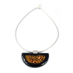 Wisior ze szkła Murano La Fenice, koluszko ze srebra 925