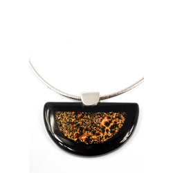 Wisior ze szkła Murano La Fenice, koluszko ze srebra 925