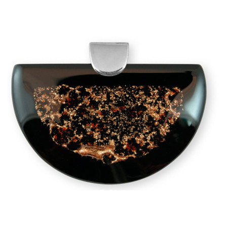 Wisior ze szkła Murano La Fenice, koluszko ze srebra 925