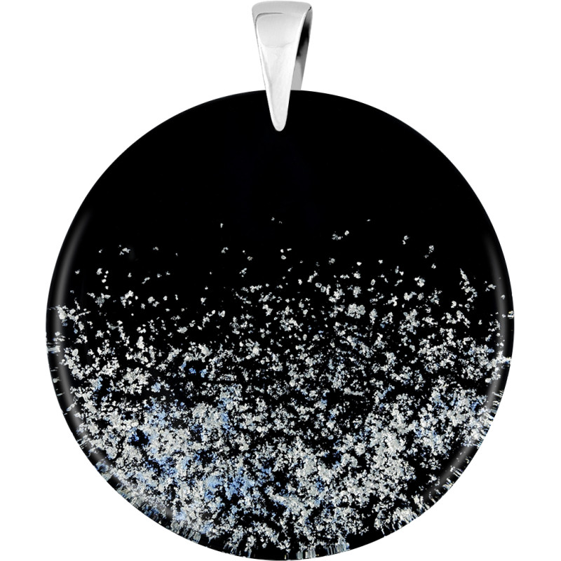 Wisior ze szkła Murano Spolvero, koluszko ze srebra 925