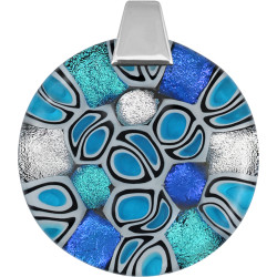 Wisior ze szkła Murano PALLONCINI, koluszko ze srebra 925