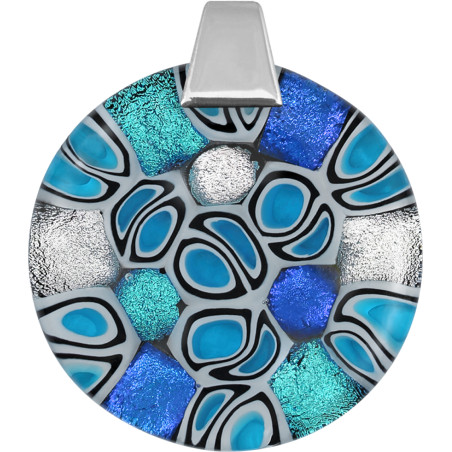 Wisior ze szkła Murano PALLONCINI, koluszko ze srebra 925