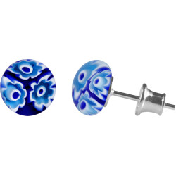 Kolczyki ze szkła Murano Capito, zapięcie na sztyft ze srebra 925