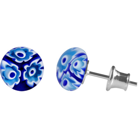 Kolczyki ze szkła Murano Capito, zapięcie na sztyft ze srebra 925