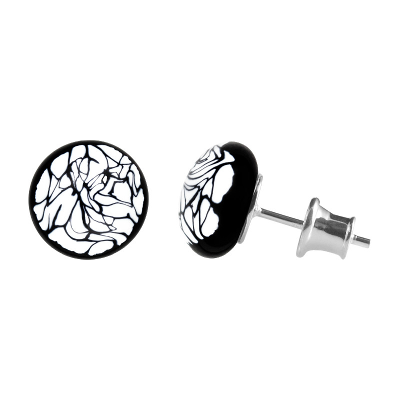 Kolczykize szkła Murano PALAZZO, srebro 925