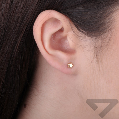 Kolczyki gwiazdka ze złota 585