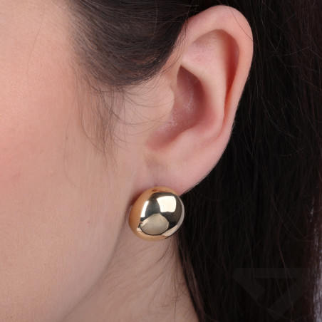 Kolczyki złote kopułka VIRAL, próba 375