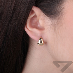 Kolczyki kopółki obłe o trójkątnym kształcie, próba 585