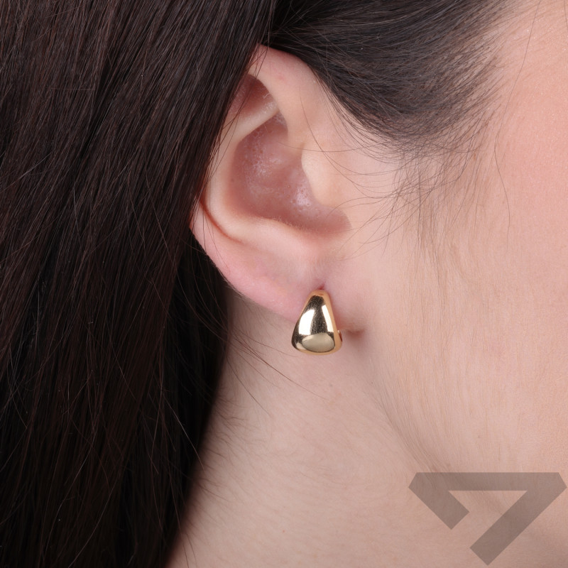 Kolczyki kopółki obłe o trójkątnym kształcie, próba 585