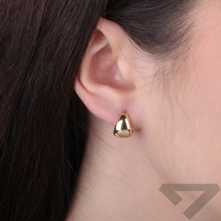 Kolczyki kopółki obłe o trójkątnym kształcie, próba 585