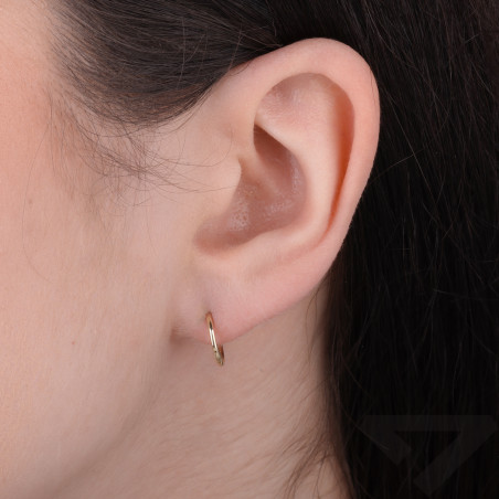 Kolczyki złote koła 10 mm, próba 375