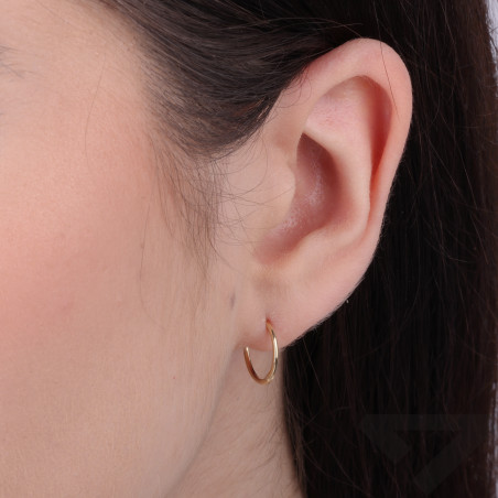 Kolczyki kółka szarniry 12 mm, złoto próba 375