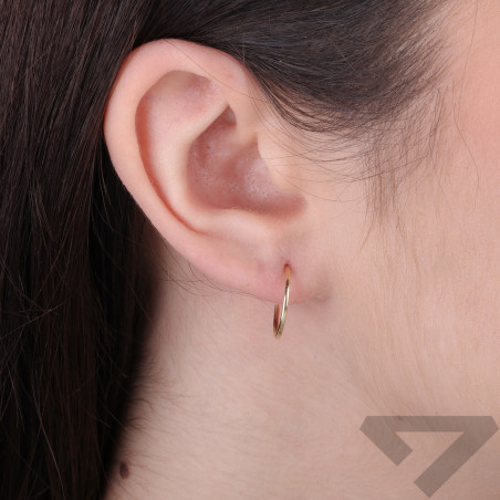 Kolczyki kółka szarniry 14mm, złoto 375