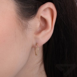 Kolczyki kółka 16 mm bead, próba 585