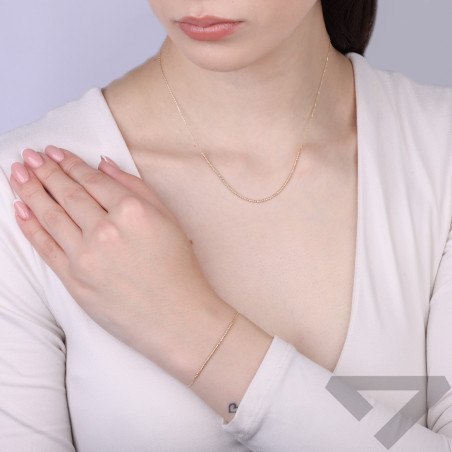 Bransoletka złota z diamentowanymi kulkami, próba 375