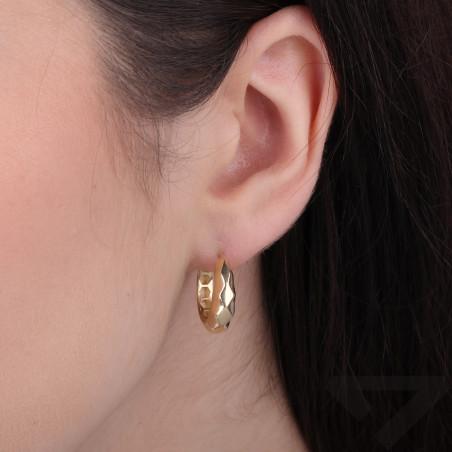 Kolczyki koła 19 mm fazowane, próba 585