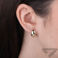 Kolczyki blaszki blask migdał, złoto 375