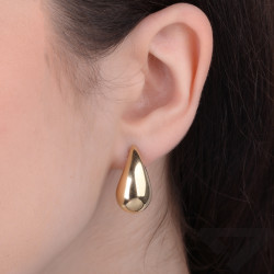 Kolczyki VIRAL kropla dmuchana 3D, złoto 585