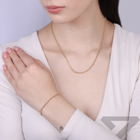 Bransoletka złota dmuchana typu rolo 3 mm, próba 585