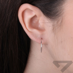 Kolczyki koła szarniry 18 mm z białego złota próby 585