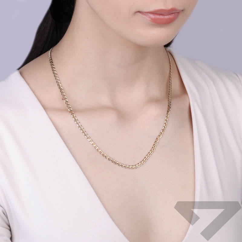 Łańcuszek złoty splot typu gucci, złoto 585