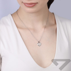 Serduszko ramka z cyrkoniami, srebro 925