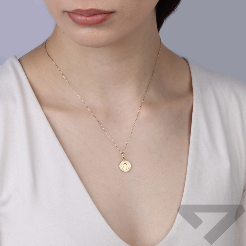 Medalik złoty Benedyktyński, próba 585