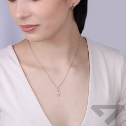 Komplet biżuterii kolczyki i zawieszka z kluczem wiolinowym, srebro 925